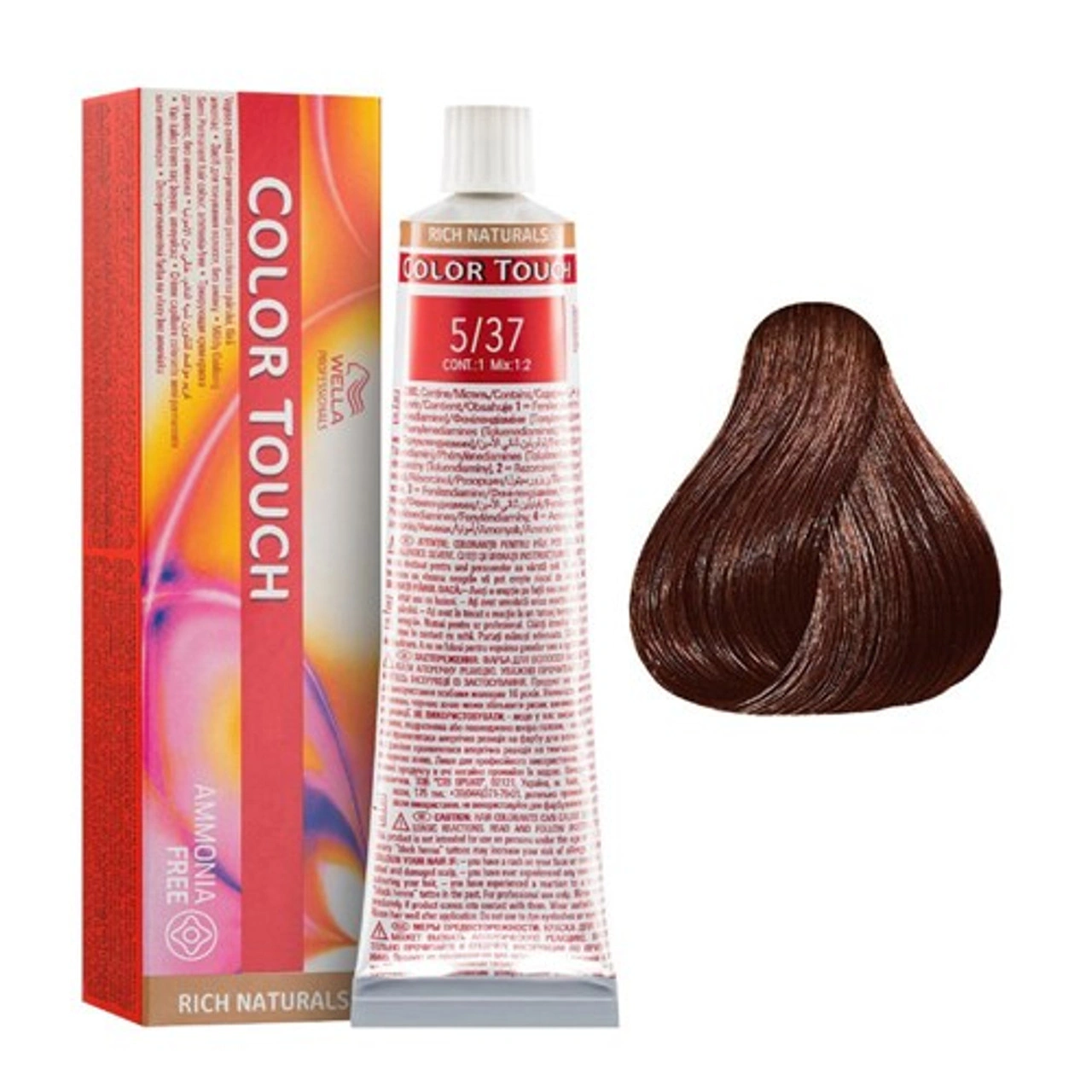 Wella Color Touch Hajszínező - 5/37 60ml Light Brown Gold Brown képe 1